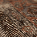 Vintage Isparta Turkish Area Rug 7x9 ft — Gray & Brown Distressed