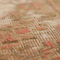 Vintage Isparta Turkish Area Rug 5x9 ft — Beige & Orange Distressed