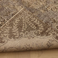Vintage Isparta Turkish Area Rug 5x8 ft — Beige & Gray Floral (No. 39281)