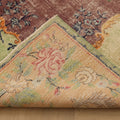 Vintage Isparta Turkish Area Rug 6x9 ft — Green & Orange Floral