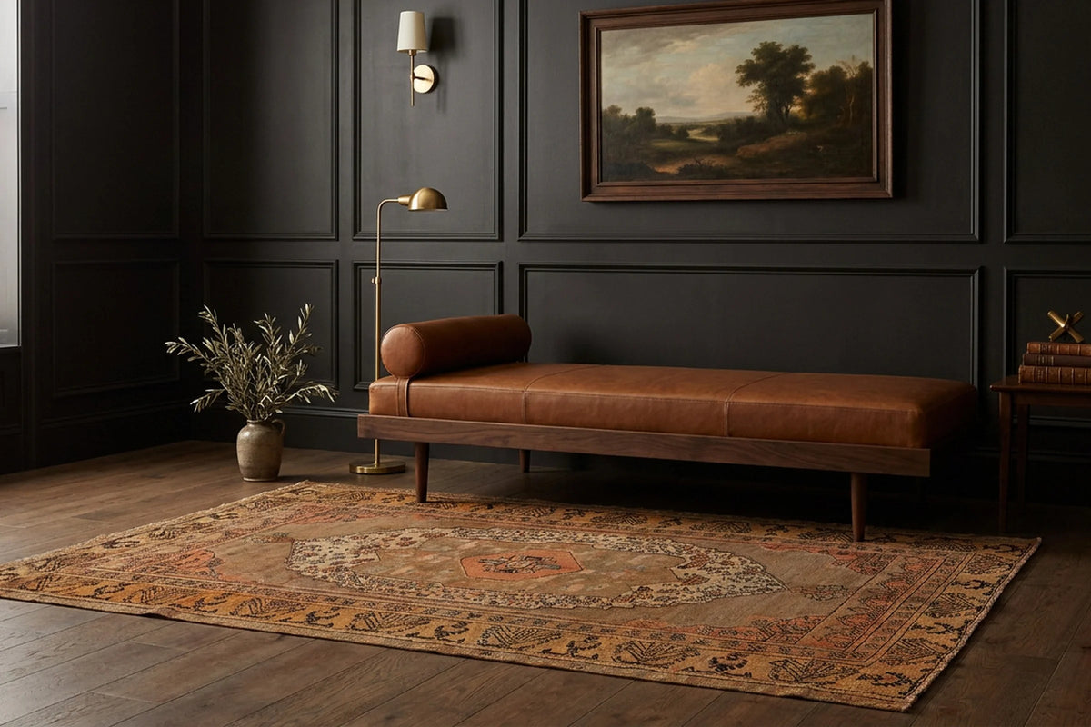 Turkish Area Rug in a styled room