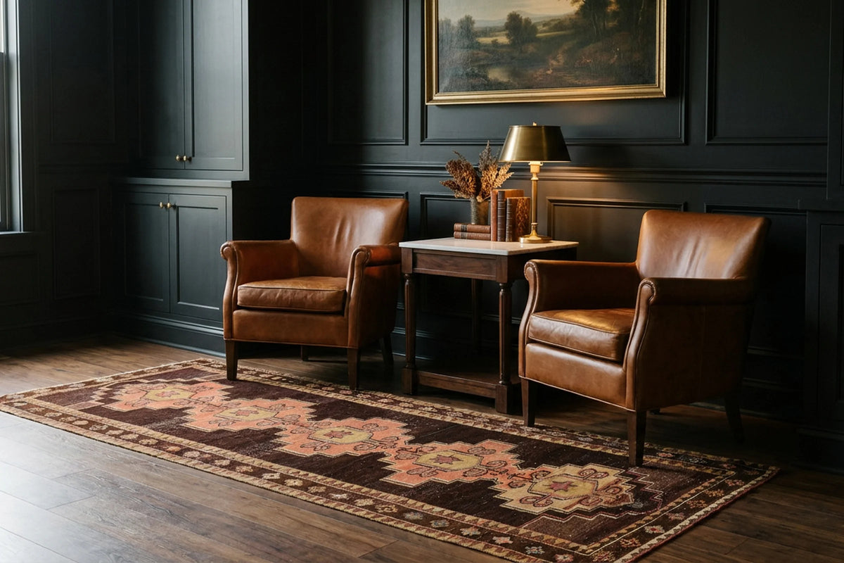Turkish Area Rug in a styled room