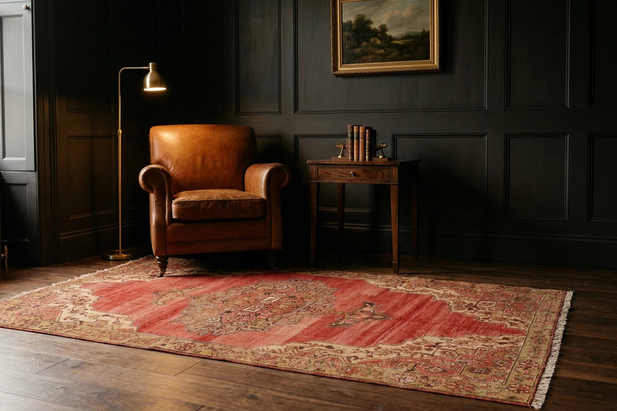 Turkish Area Rug in a styled room