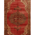 Vintage Sivas Turkish Area Rug 5x11 ft — Red & Beige Floral