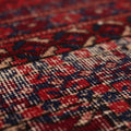 Vintage Isparta Turkish Area Rug 6x9 ft — Red & Beige Distressed