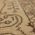 Vintage Isparta Turkish Area Rug 5x9 ft — Beige & Brown Floral (No. 39297)