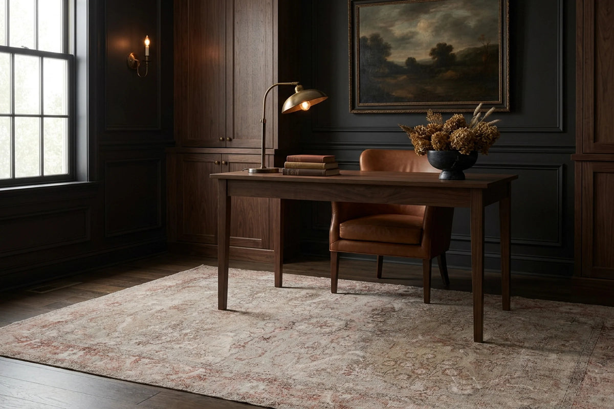 Turkish Area Rug in a styled room