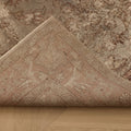 Vintage Isparta Turkish Area Rug 5x9 ft — Beige & Brown Distressed