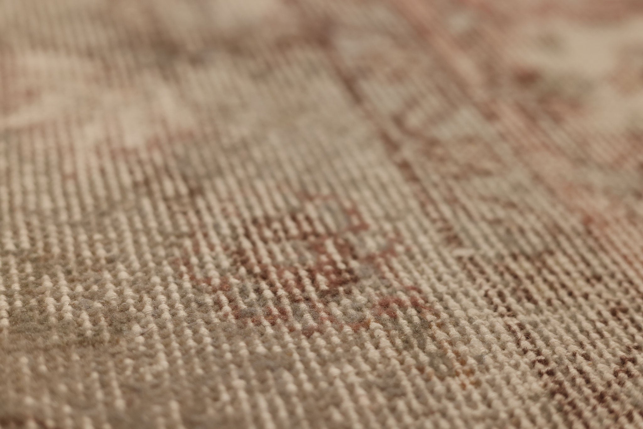 Vintage Isparta Turkish Area Rug 5x9 ft — Beige & Brown Distressed