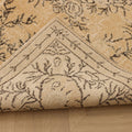 Vintage Isparta Turkish Area Rug 5x8 ft — Beige & Gray Floral