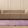 Vintage Manisa Turkish Area Rug 5x8 ft — Pink Overdyed