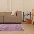 Vintage Manisa Turkish Area Rug 5x8 ft — Pink Overdyed