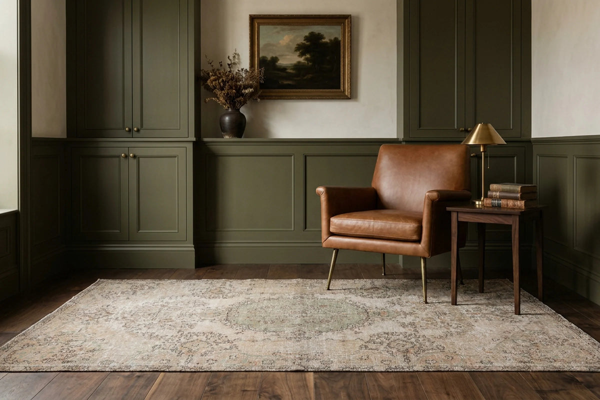 Turkish Area Rug in a styled room