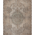 Vintage Isparta Turkish Area Rug 5x8 ft — Beige & Green Floral (No. 39308)