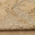 Vintage Isparta Turkish Area Rug 5x8 ft — Beige & Blue Floral (No. 39309)