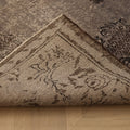 Vintage Isparta Turkish Area Rug 6x8 ft — Gray Floral