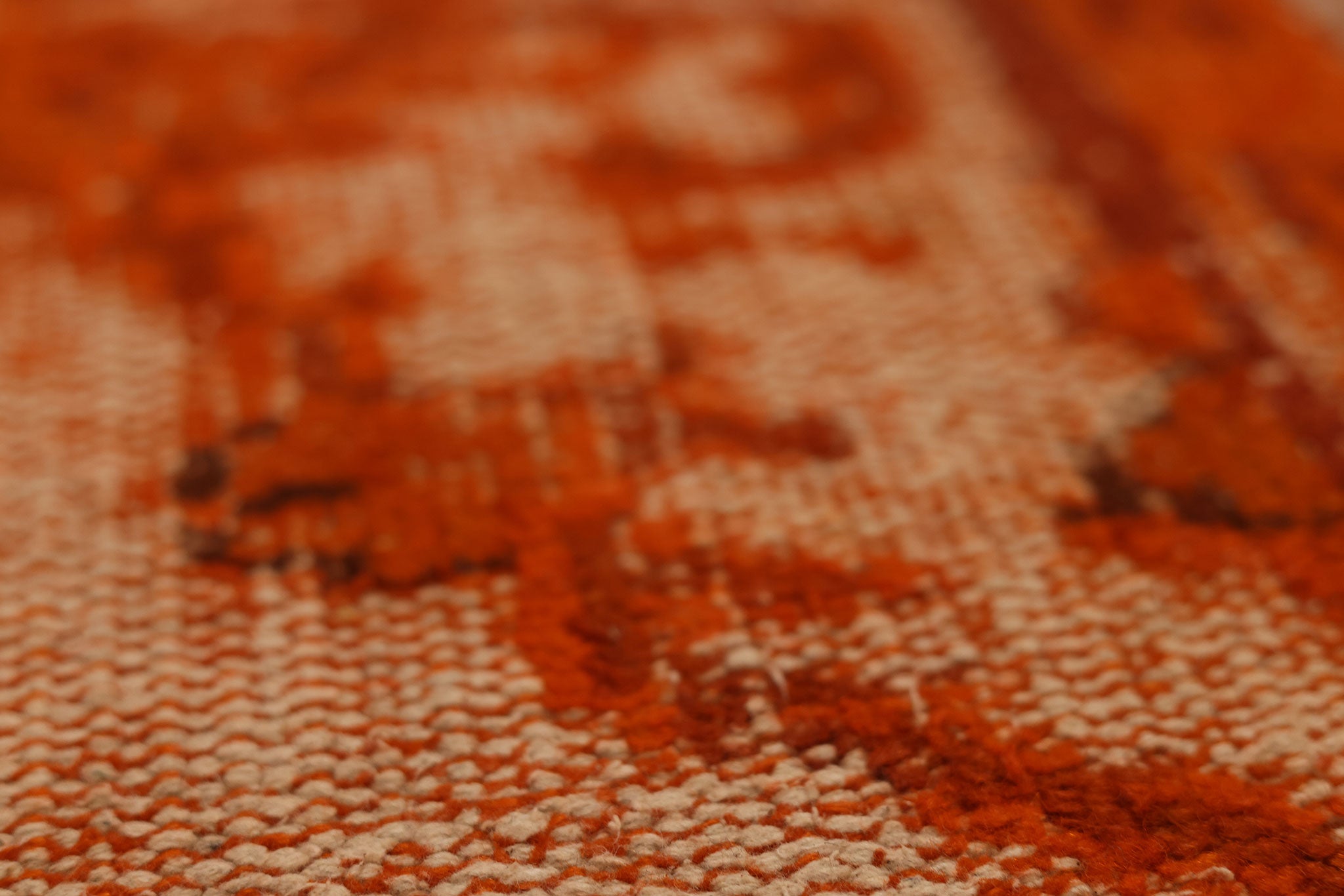 Vintage Manisa Turkish Area Rug 5x8 ft — Orange Distressed