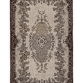 Vintage Isparta Turkish Area Rug 5x10 ft — Beige & Brown Floral (No. 39331)