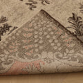 Vintage Isparta Turkish Area Rug 5x10 ft — Beige & Brown Floral (No. 39331)