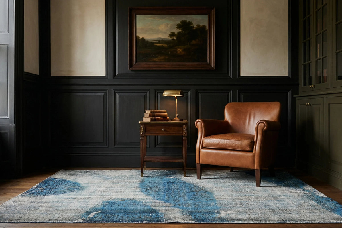 Turkish Area Rug in a styled room