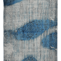 Vintage Isparta Turkish Area Rug 6x10 ft — Blue & Gray Overdyed (No. 39332)