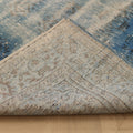 Vintage Isparta Turkish Area Rug 6x10 ft — Blue & Gray Overdyed (No. 39332)