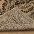 Vintage Manisa Turkish Area Rug 5x9 ft — Beige & Brown Floral (No. 39333)