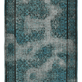 Vintage Isparta Turkish Area Rug 6x10 ft — Blue & Gray Overdyed