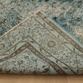 Vintage Isparta Turkish Area Rug 6x10 ft — Blue & Gray Overdyed