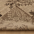 Vintage Isparta Turkish Area Rug 5x9 ft — Beige & Brown Floral (No. 39340)