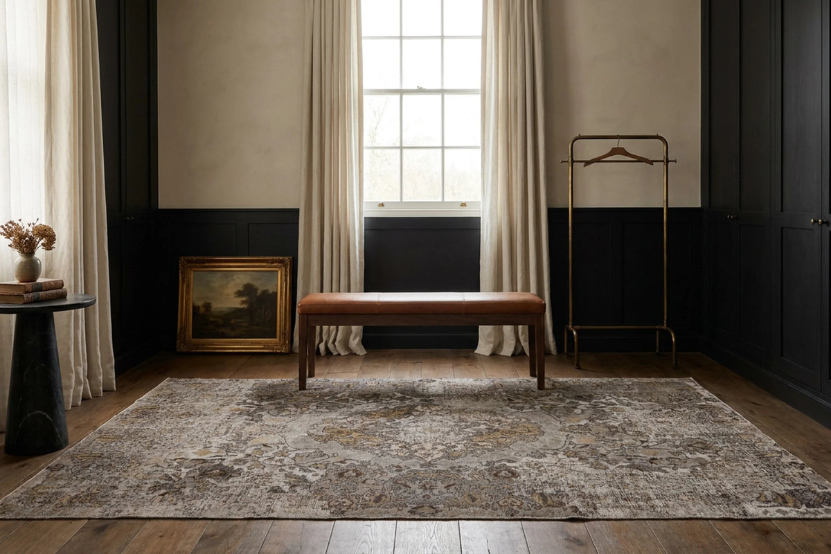 Turkish Area Rug in a styled room