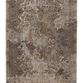 Vintage Isparta Turkish Area Rug 5x9 ft — Gray & Brown Floral (No. 39348)