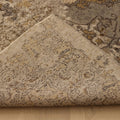 Vintage Isparta Turkish Area Rug 5x9 ft — Gray & Brown Floral (No. 39348)