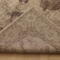 Vintage Isparta Turkish Area Rug 5x9 ft — Gray & Brown Floral (No. 39349)