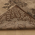 Vintage Isparta Turkish Area Rug 5x8 ft — Brown & Beige Floral (No. 39350)