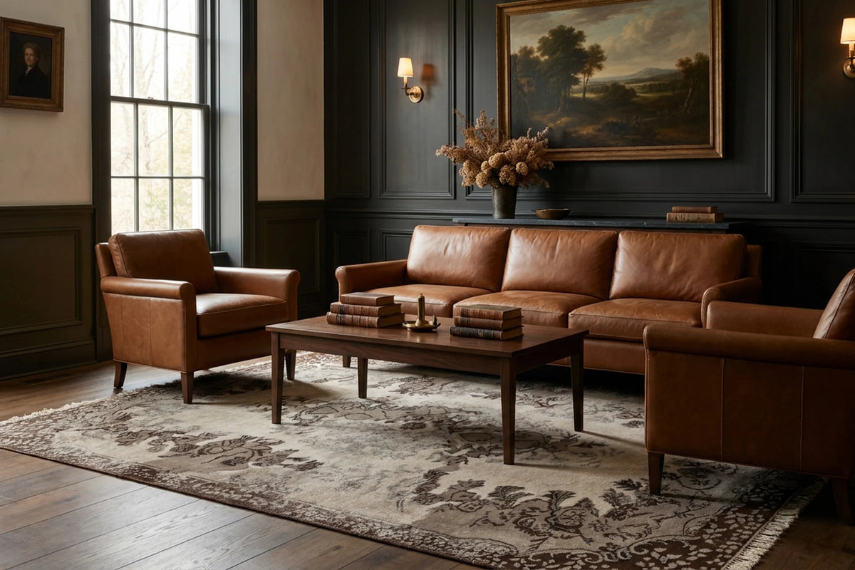 Turkish Area Rug in a styled room
