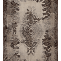 Vintage Isparta Turkish Area Rug 5x9 ft — Brown & Beige Floral