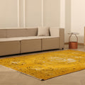 Vintage Manisa Turkish Area Rug 6x9 ft — Orange Overdyed (No. 39354)