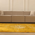 Vintage Manisa Turkish Area Rug 6x9 ft — Orange Overdyed (No. 39354)