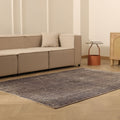 Vintage Manisa Turkish Area Rug 5x7 ft — Gray & Brown Overdyed