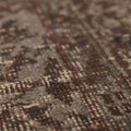 Vintage Isparta Turkish Area Rug 5x9 ft — Gray & Brown Floral (No. 39533)