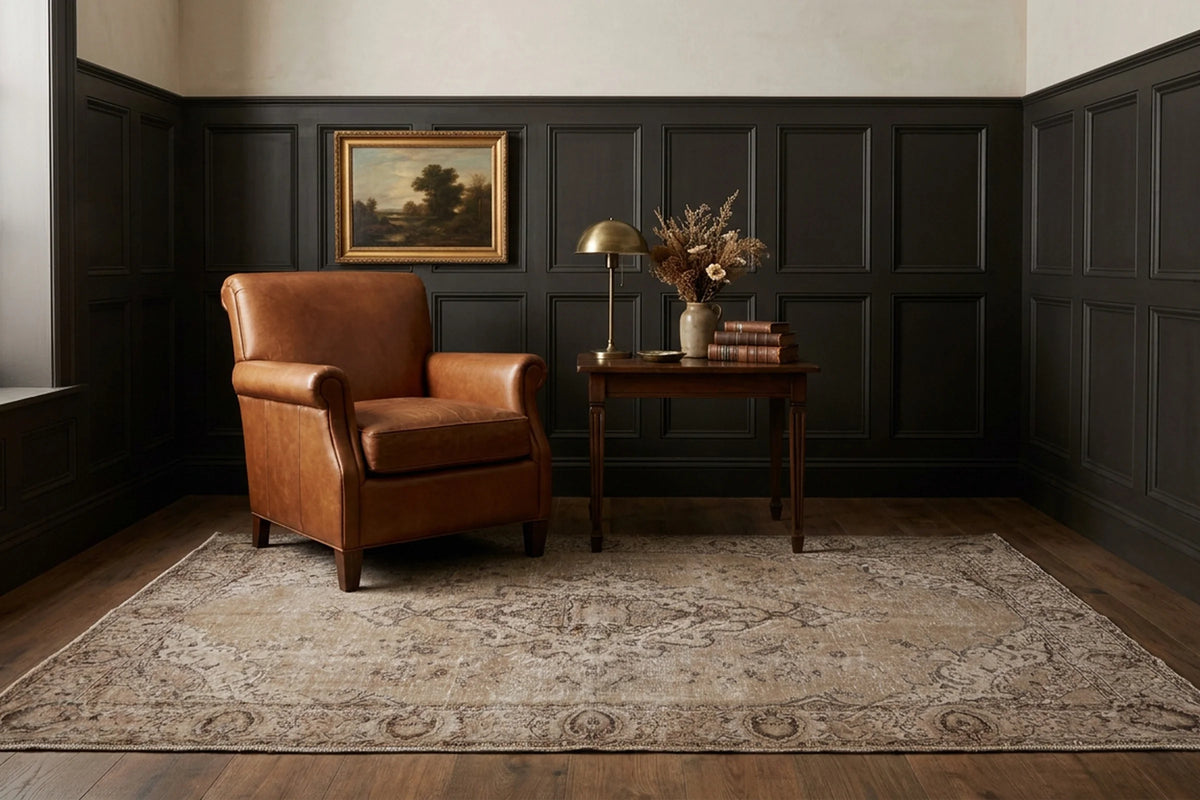 Turkish Area Rug in a styled room