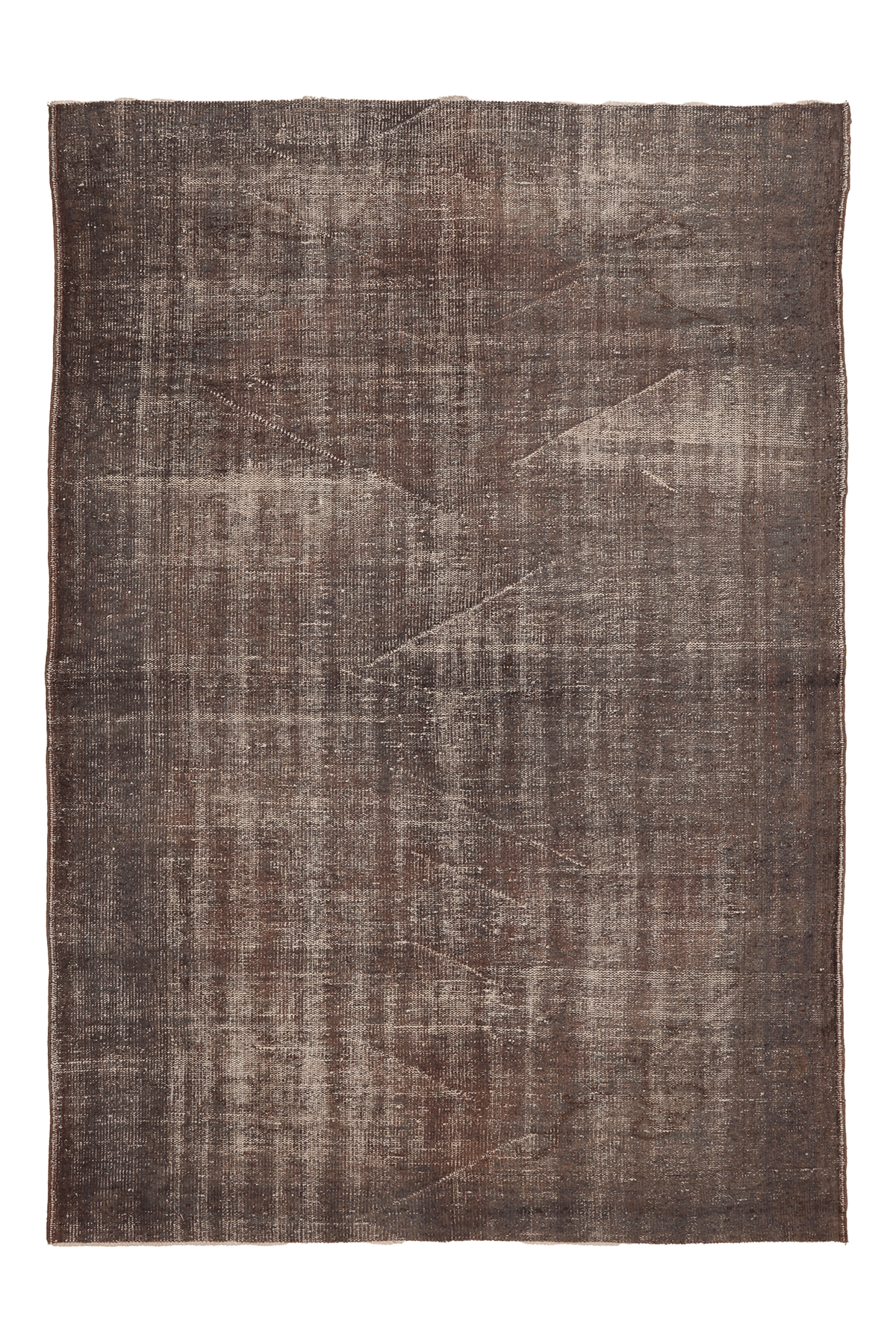 Vintage Manisa Turkish Area Rug 6x8 ft — Brown Overdyed