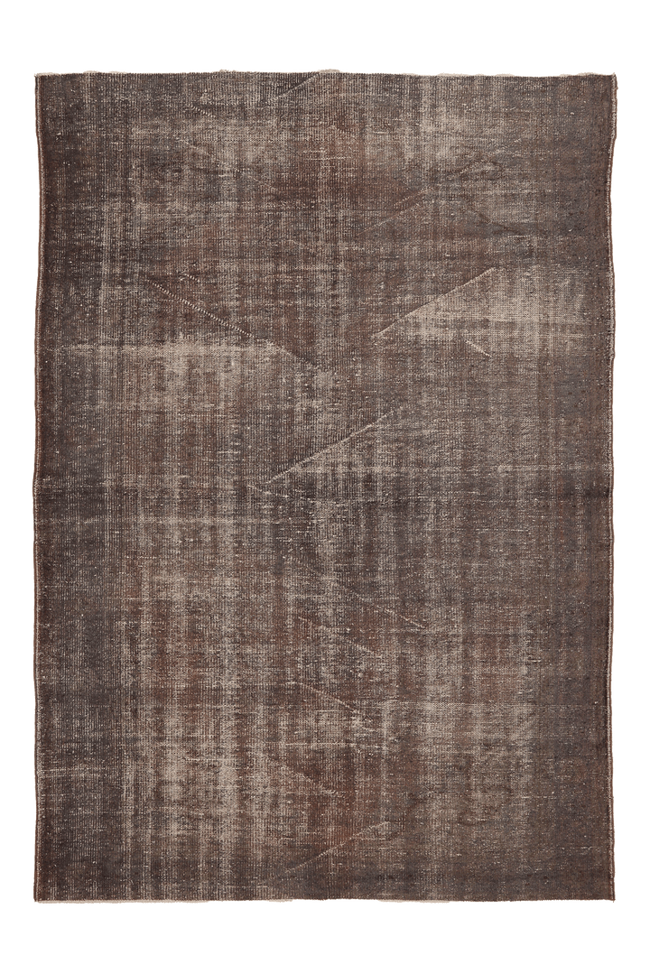 Vintage Manisa Turkish Area Rug 6x8 ft — Brown Overdyed
