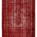 Vintage Manisa Turkish Area Rug 5x8 ft — Red Overdyed