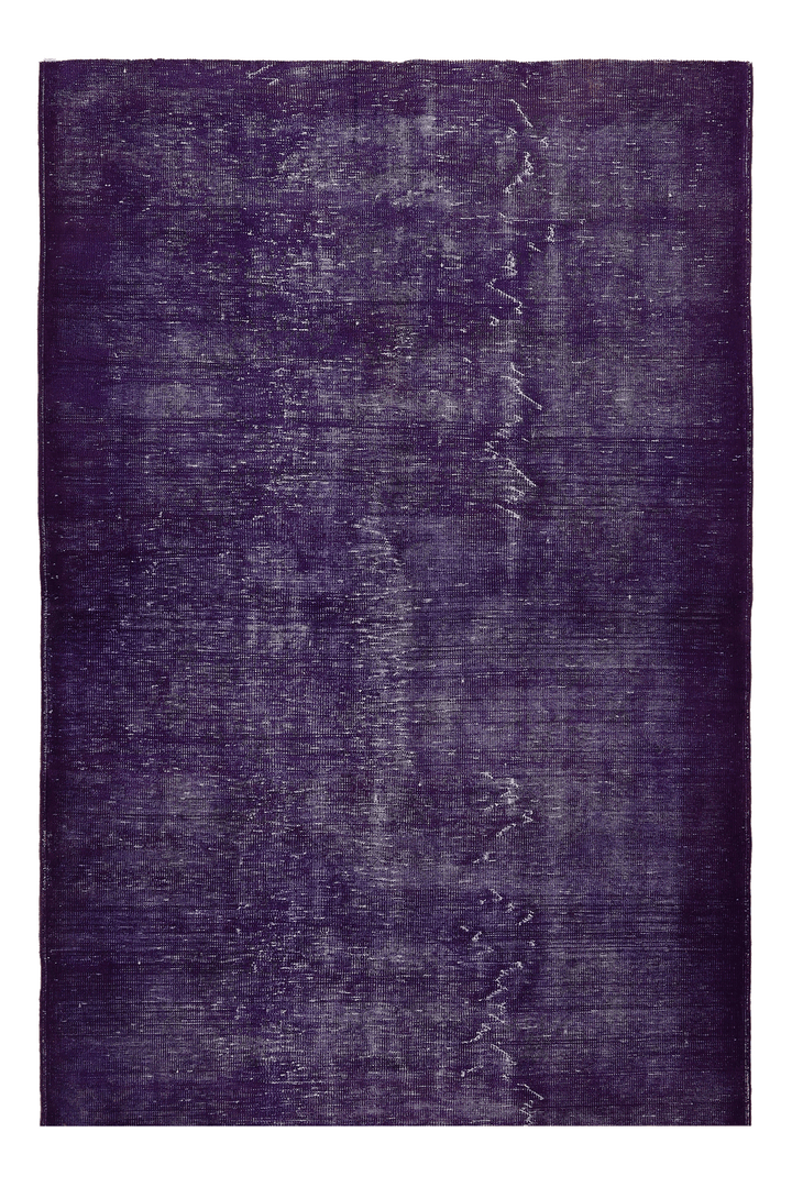 Vintage Isparta Turkish Area Rug 5x9 ft — Blue Overdyed