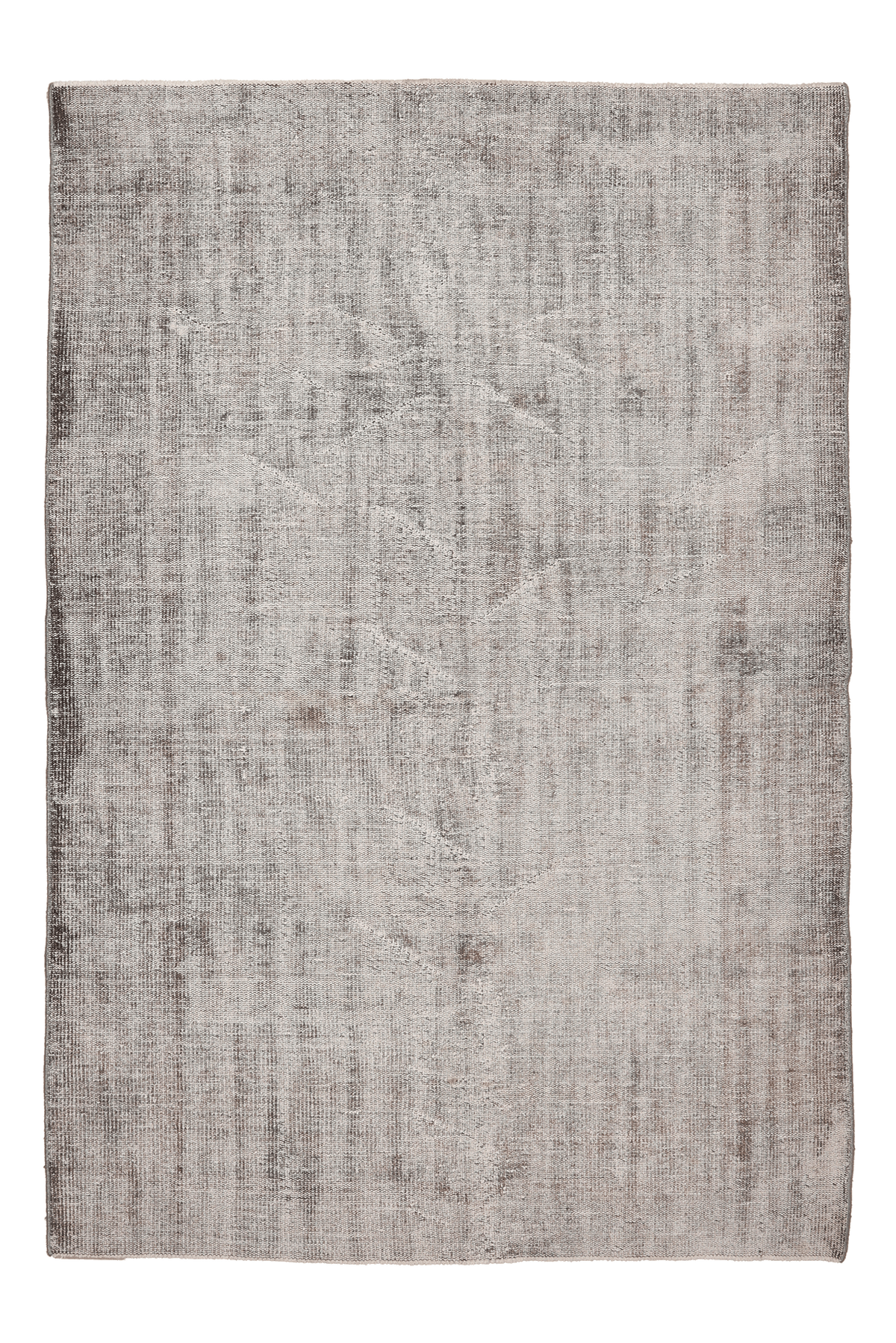 Vintage Manisa Turkish Area Rug 5x8 ft — Gray minimalist