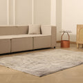 Vintage Manisa Turkish Area Rug 5x8 ft — Gray minimalist