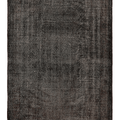 Vintage Isparta Turkish Area Rug 5x8 ft — Gray Overdyed (No. 39543)