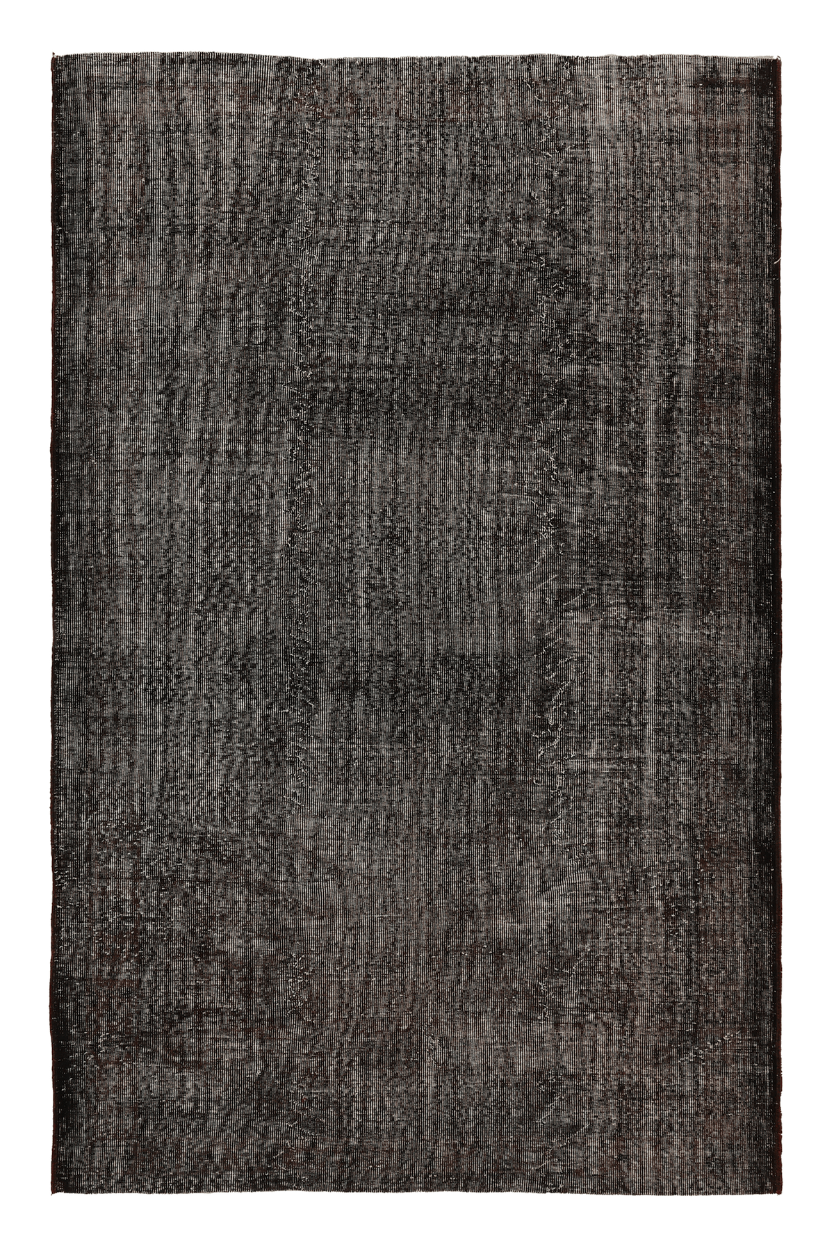 Vintage Isparta Turkish Area Rug 5x8 ft — Gray Overdyed (No. 39543)